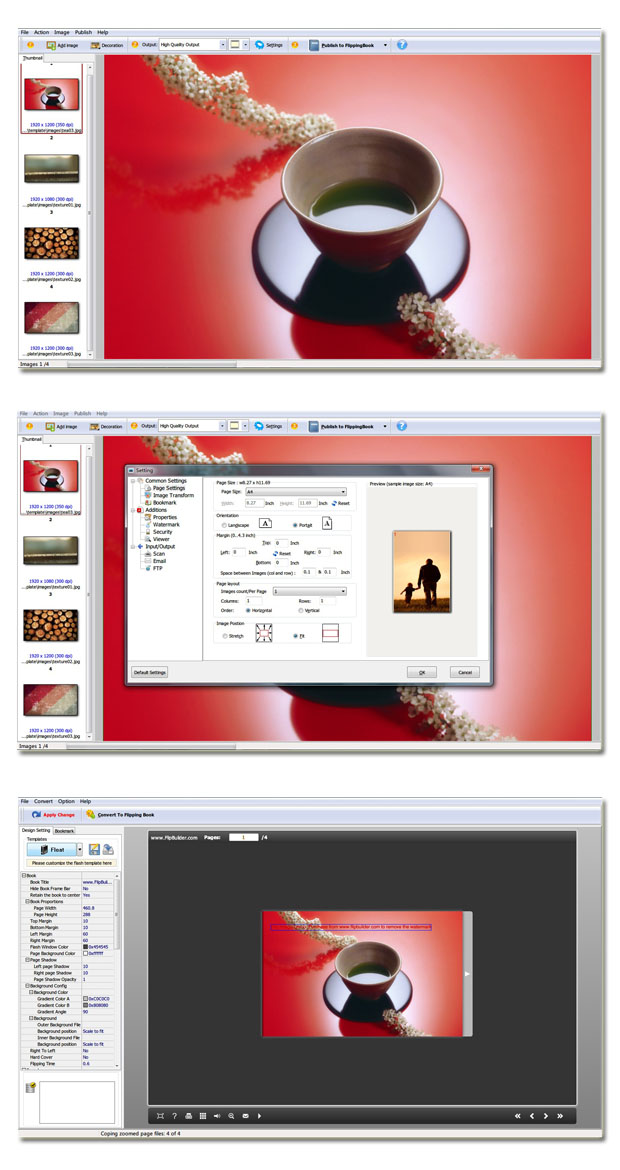 Image to Flash Brochure software