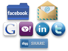 share flash book via e-mail, Facebook, Digg, Yahoo, Google