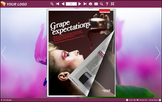 PDF to Flash Brochure (Pro) Neat Theme: Purple software